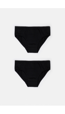 Трусы детские для девочек в наборе из 2шт Clay черный