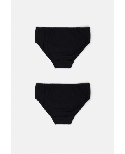 Трусы детские для девочек в наборе из 2шт Clay черный