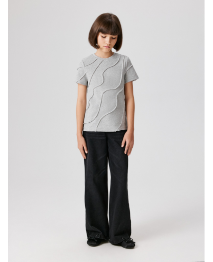 Блузка детская для девочек Dardania серый меланж