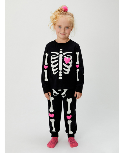Пижама детская для девочек Demeter черный