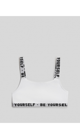 Бюстгальтер спортивный для девочек Dginn белый