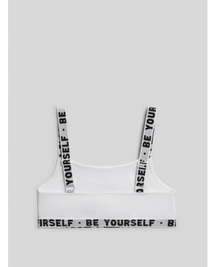 Бюстгальтер спортивный для девочек Dginn белый