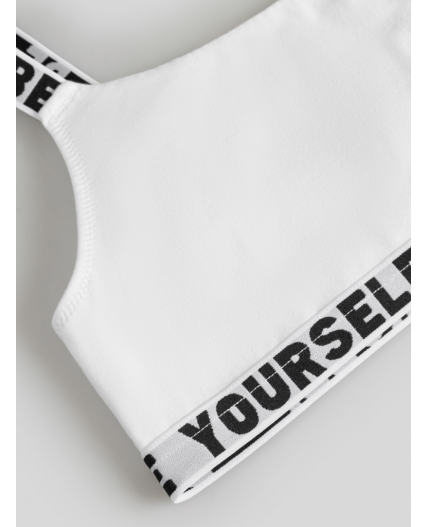 Бюстгальтер спортивный для девочек Dginn белый