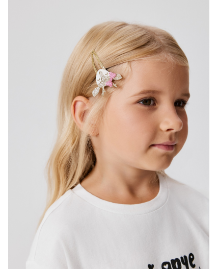 Набор из 5 резинок и 4 заколок для волос дет. Dirsy разноцветный