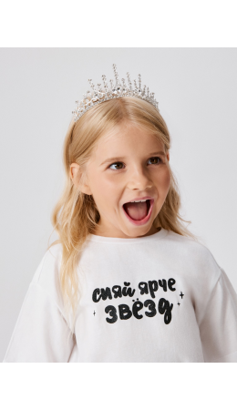 Ободок детский Eline серебристый