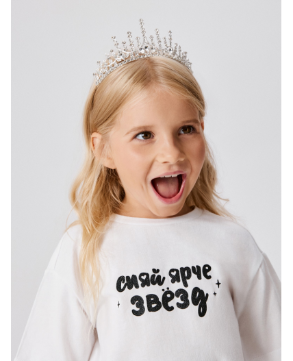 Ободок детский Eline серебристый