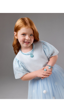 Набор (бусы+браслет+кольцо) детский Elisy разноцветный