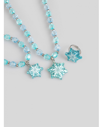 Набор (бусы+браслет+кольцо) детский Elisy разноцветный