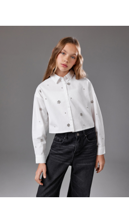 Блузка детская для девочек Fara белый