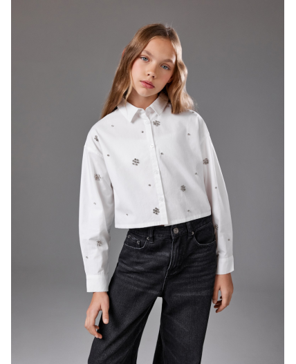 Блузка детская для девочек Fara белый