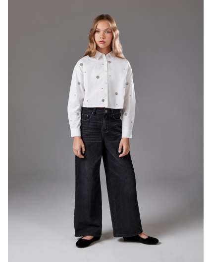 Блузка детская для девочек Fara белый