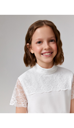 Блузка детская для девочек Fatima белоснежный