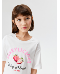 Футболка детская для девочек Galatsia молочный