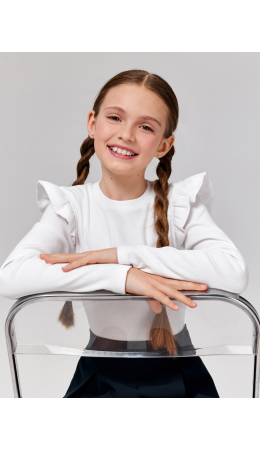 Джемпер детский для девочек Garlend белый