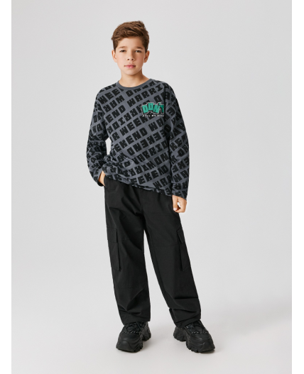 Джемпер детский для мальчиков Geol темно-серый принт