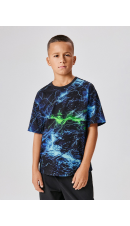 Футболка детская для мальчиков Gillan холодный синий принт