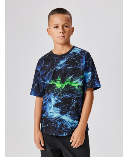 Футболка детская для мальчиков Gillan холодный синий принт