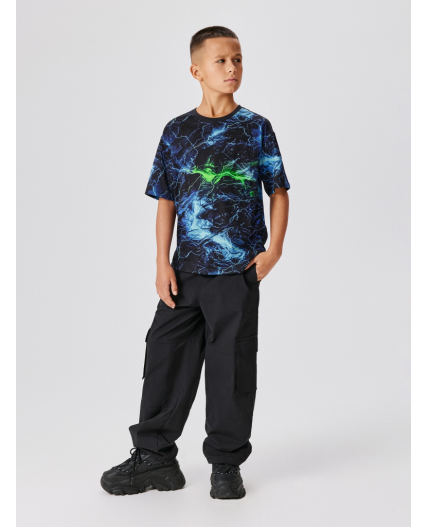 Футболка детская для мальчиков Gillan холодный синий принт