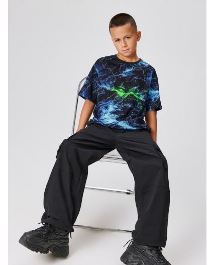 Футболка детская для мальчиков Gillan холодный синий принт