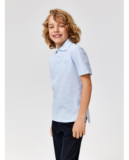Сорочка-поло верхняя для мальчиков Hermi классический синий