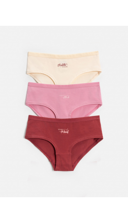 Трусы детские для девочек в наборе из 3шт Hobotok цвет в ассортименте