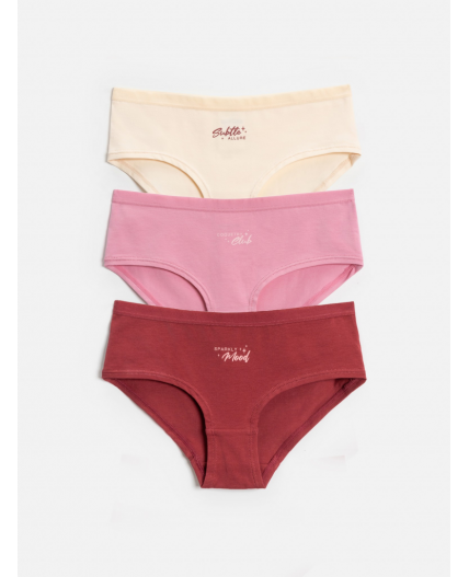 Трусы детские для девочек в наборе из 3шт Hobotok цвет в ассортименте
