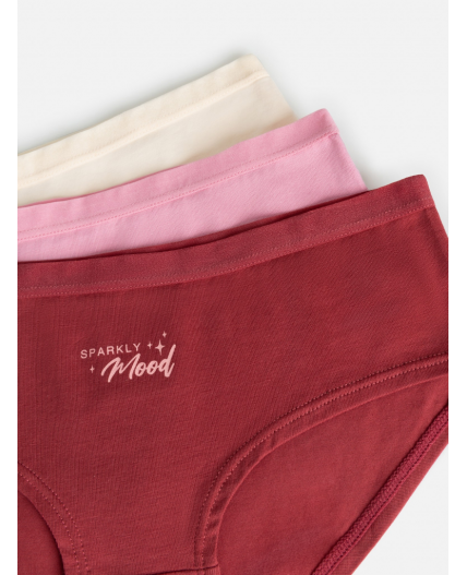 Трусы детские для девочек в наборе из 3шт Hobotok цвет в ассортименте