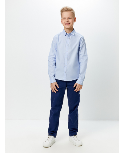 Сорочка верхняя детская для мальчиков Hoppert голубой