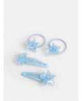 Набор из 2 резинок и 2 заколок для волос дет. Ilario голубой