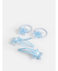 Набор из 2 резинок и 2 заколок для волос дет. Ilario голубой