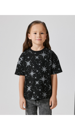 Футболка детская для девочек illion черный