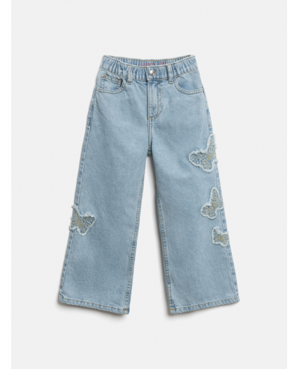 Брюки джинсовые детские для девочек Irza голубой
