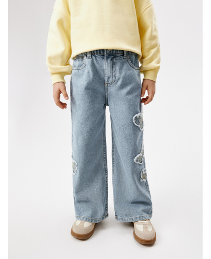 Брюки джинсовые детские для девочек Irza голубой