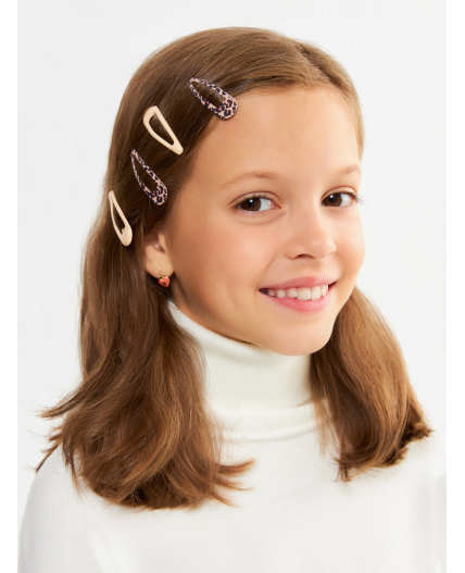 Набор из 6 заколок для волос дет. Kamau бежевый