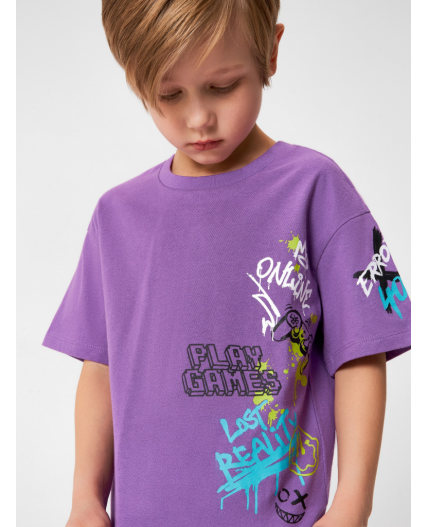 Футболка детская для мальчиков Kiribati фиолетовый