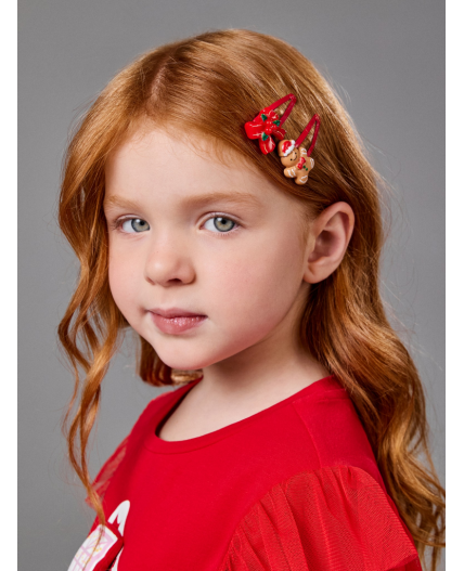 Набор из 6 заколок для волос дет. Kuky разноцветный