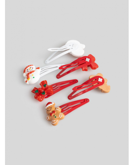 Набор из 6 заколок для волос дет. Kuky разноцветный