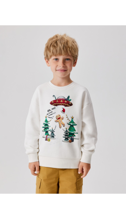 Джемпер детский для мальчиков Lepaludi белый