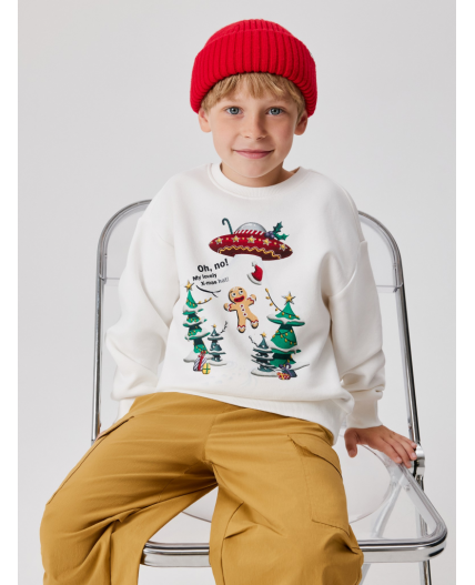 Джемпер детский для мальчиков Lepaludi белый