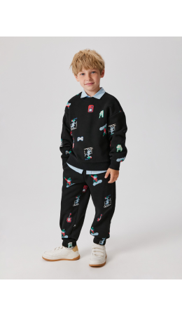 Брюки детские для мальчиков Lepaludi_pt черный