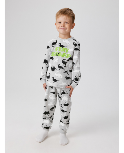 Пижама детская для мальчиков Leskara серый