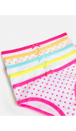 Трусы детские для девочек в наборе из 5 шт. Lindsi цвет в ассортименте