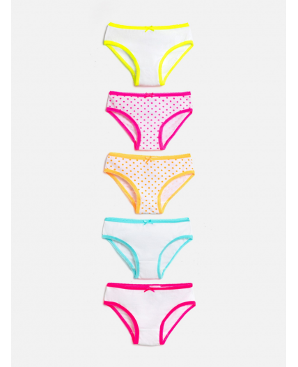 Трусы детские для девочек в наборе из 5 шт. Lindsi цвет в ассортименте