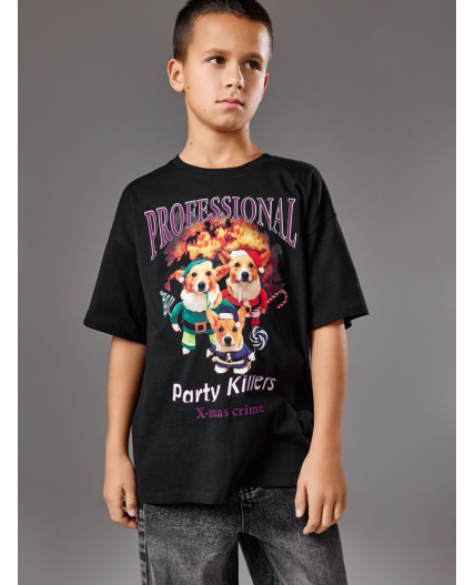 Футболка детская для мальчиков Natal черный