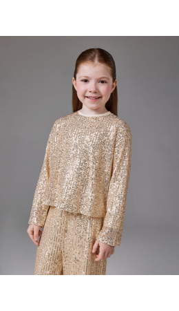 Джемпер детский для девочек Neser_ls светло-золотой