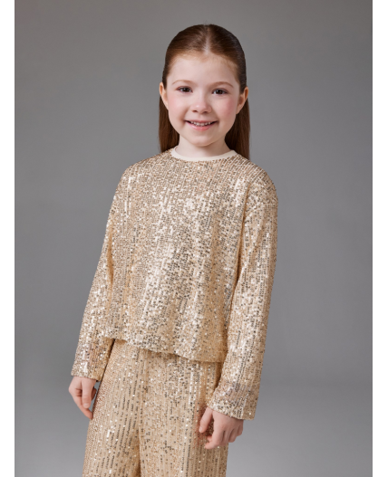 Джемпер детский для девочек Neser_ls светло-золотой