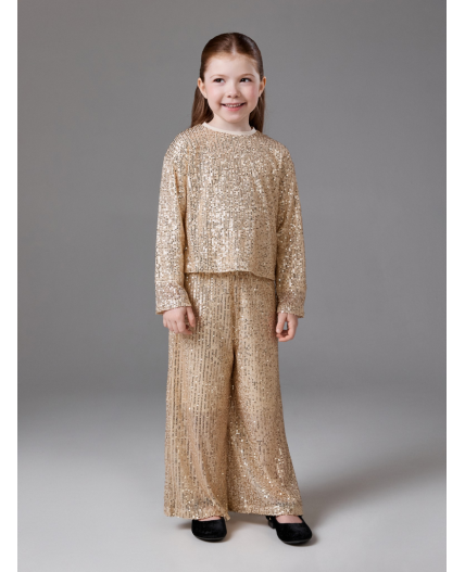 Джемпер детский для девочек Neser_ls светло-золотой