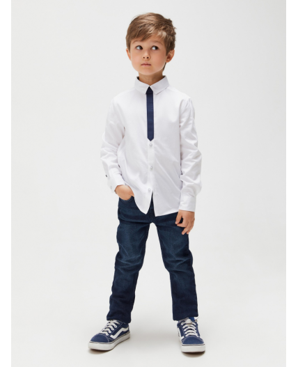 Сорочка верхняя детская для мальчиков Oliver белый