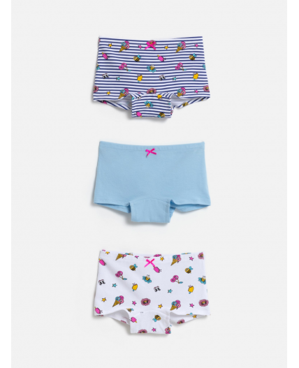 Трусы детские для девочек в наборе из 3шт Osorno цвет в ассортименте