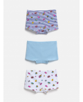 Трусы детские для девочек в наборе из 3шт Osorno цвет в ассортименте